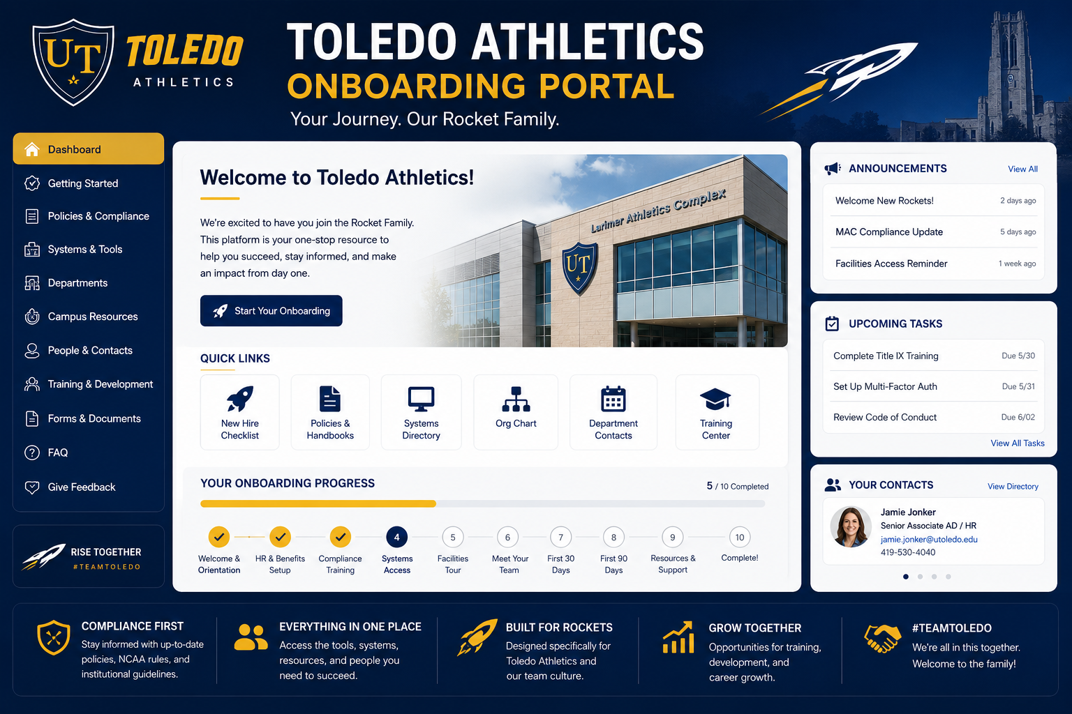Toledo Athletics Onboarding Portal